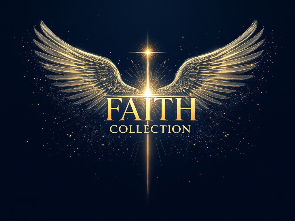 Faith Collection - Christian streetwear featuring gold wings and cross design by Paper Chasin Customs