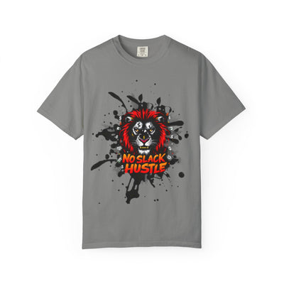 Lion Hustle Graphic T-Shirt - No Slack Motivation Tee