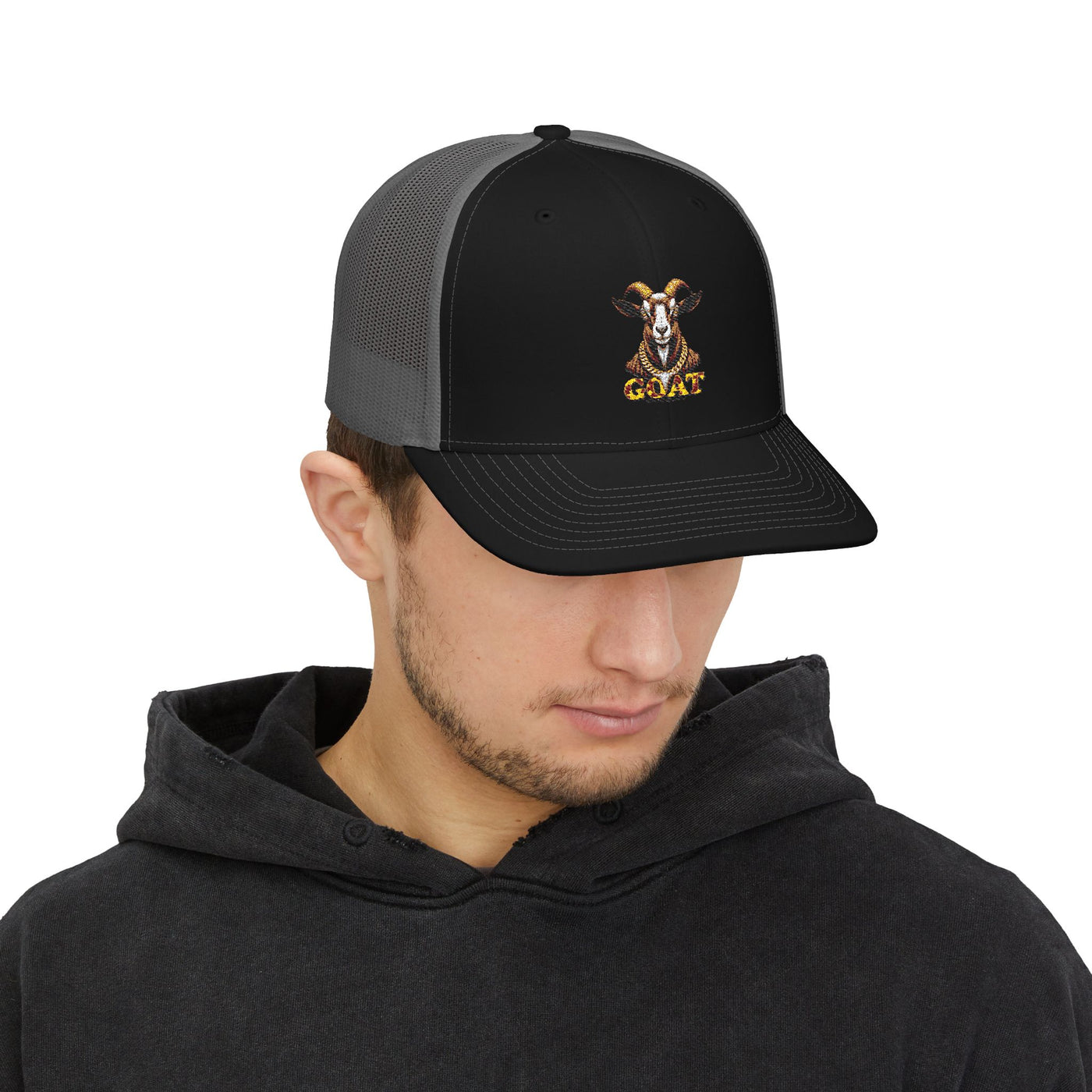 GOAT Embroidered Snapback Trucker Cap – Stylish & Fun Daily Wear