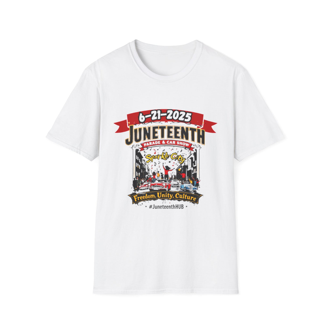 Juneteenth Celebration Unisex Softstyle T-Shirt - Freedom, Unity, Culture