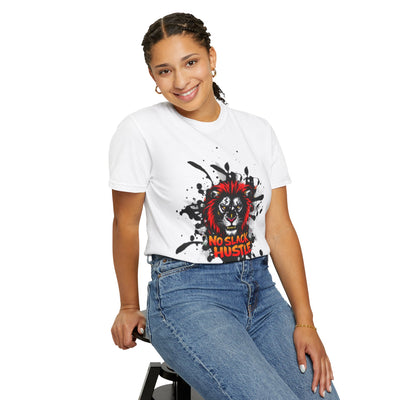 Lion Hustle Graphic T-Shirt - No Slack Motivation Tee