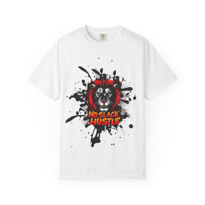 Lion Hustle Graphic T-Shirt - No Slack Motivation Tee