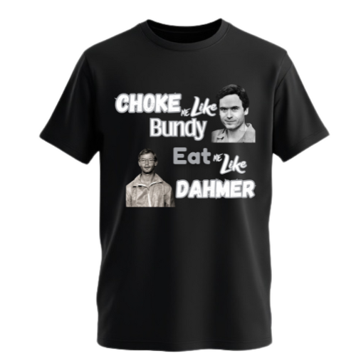 Bold Statement Tee in black with graphic design, showing short sleeves and crew neckline.