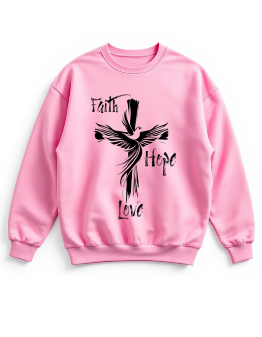 Paper Chasin Customs - Faith Hope Love - Cross Design [Sweatshirt]