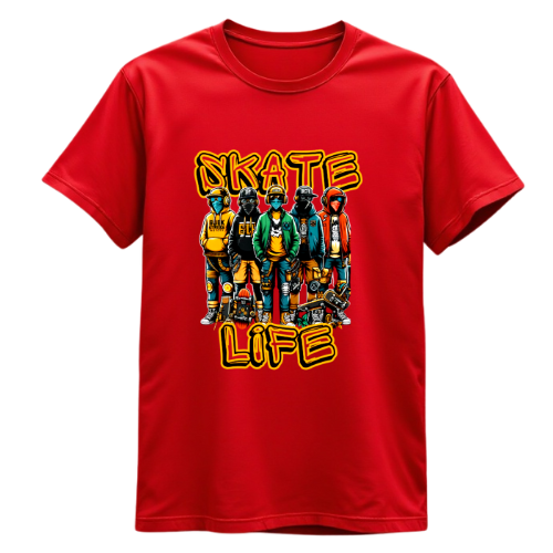 Skate Life Squad T-Shirt | Urban Streetwear Crew Neck | Skater Style