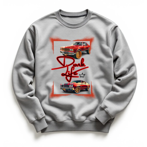 Donk Life Classic Car Sweatshirt | Custom DTF Printed Streetwear