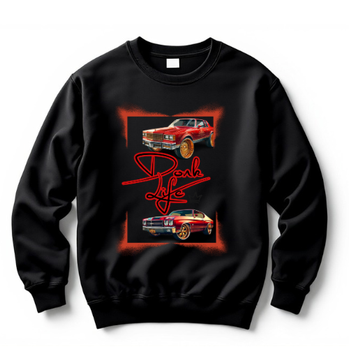 Donk Life Classic Car Sweatshirt | Custom DTF Printed Streetwear