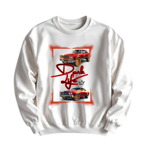 Donk Life Classic Car Sweatshirt | Custom DTF Printed Streetwear