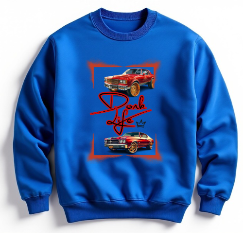 Donk Life Classic Car Sweatshirt | Custom DTF Printed Streetwear